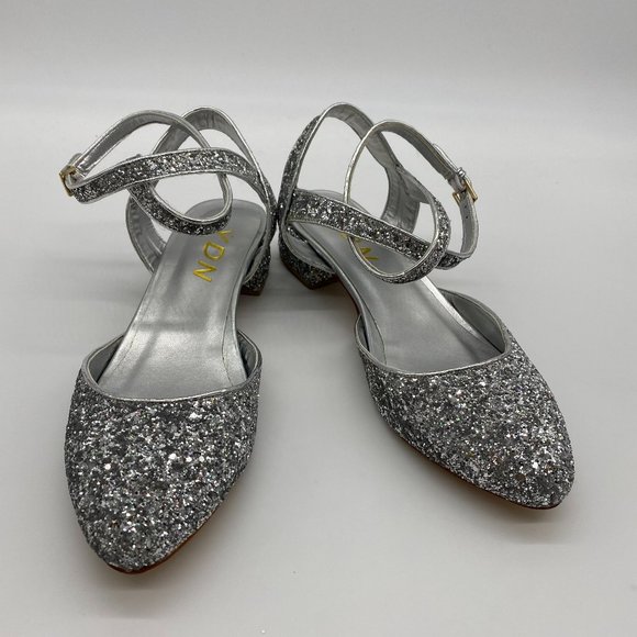 YDN Low Block Heel Sandals Pointy Toe Slingback - Picture 2 of 12